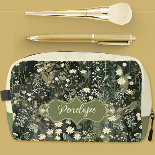 Penelope Dark Daisy Floral Waschbeutel
