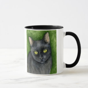 Penelope - die glückliche schwarze Katzen-Tasse Tasse