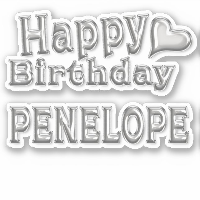 Penelope Happy Birthday Autocollants (Devant)
