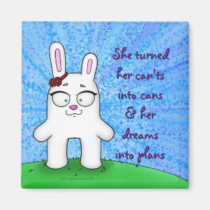 Penelope le lapin, aimant avec citation