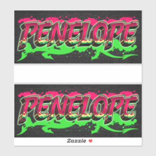 Penelope Vorname Name Graffiti Aufkleber Sticker
