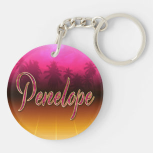 Penelope Vorname Name pink Schlüsselanhänger