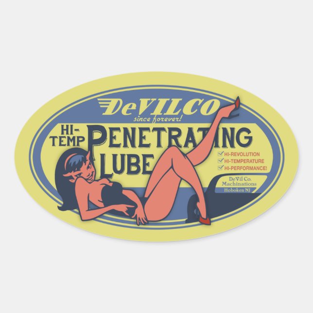 Penetrating Lube Ovaler Aufkleber (Vorderseite)
