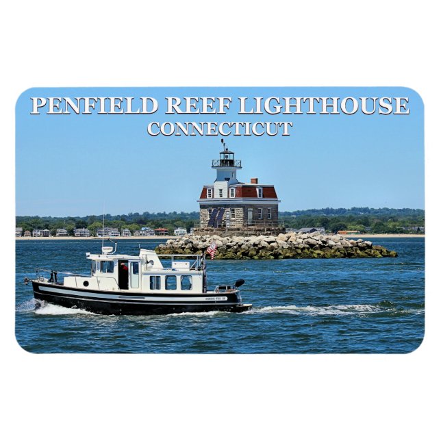 Penfield Reef Lighthouse, Connecticut Flexi Magnet (Horizontal)