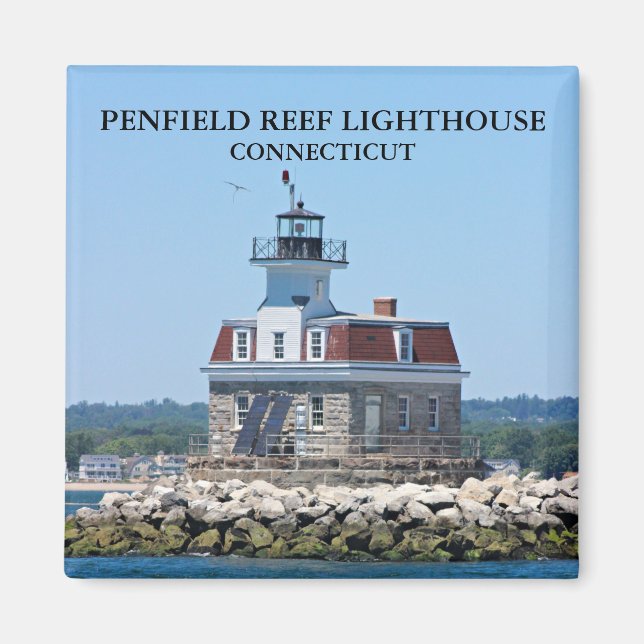 Penfield Reef Lighthouse, Connecticut Magnet (Vorne)