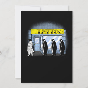 Pengiun-Tattoo-Geschenk Dankeskarte