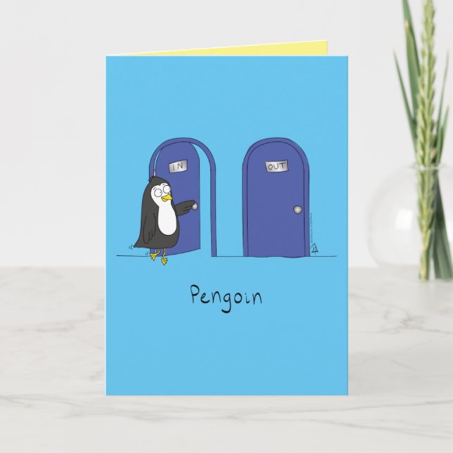 Pengoin - Carte de voeux Pun Pingouin (Devant)