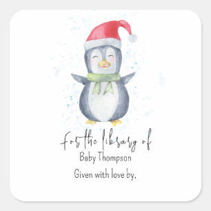 Pengouin - étiquette de cadeau pour baby shower