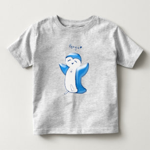 Pengu Glücklicher Pinguin(Hellblau) Kleinkind T-Sh T-shirt