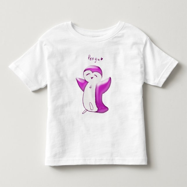 Pengu Happy Penguin (Rose Clair) T-shirt pour tout (Devant)