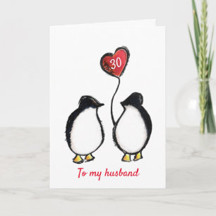 Penguin 30e anniversaire ou toute carte de mari d'