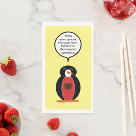 Penguin Albanische Flaggengespräche Serviette