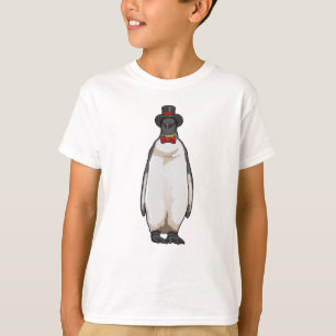 Penguin als Gentleman mit Hat T-Shirt