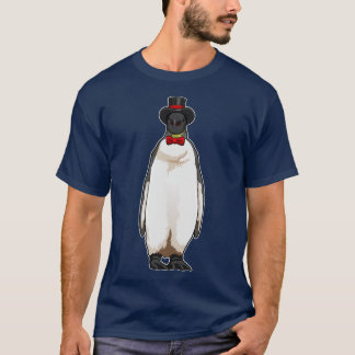 Penguin als Gentleman mit Hat T-Shirt