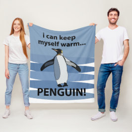 Penguin Animal Bird Funny Fleecedecke