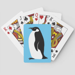 Penguin Aqua Schwarz-weiß Spielkarten