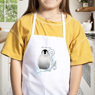 Penguin Art Nouveau Schneeflocken Kinderschürze