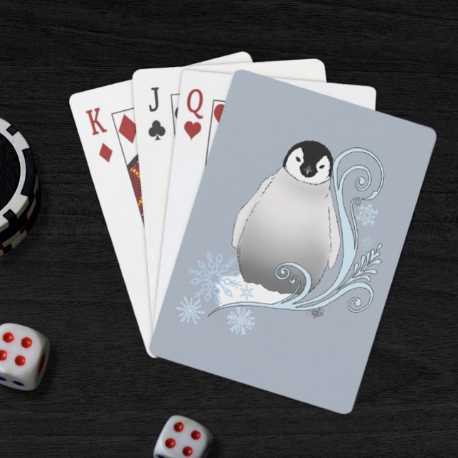 Penguin Art Nouveau Schneeflocken Spielkarten (Von Creator hochgeladen)