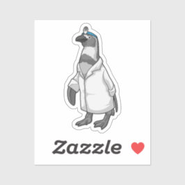 Penguin as Doctor with Doctor's coat Aufkleber