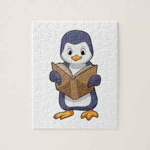 Penguin as Nerd with Book