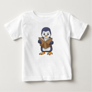 Penguin as Nerd with Book Baby T-shirt