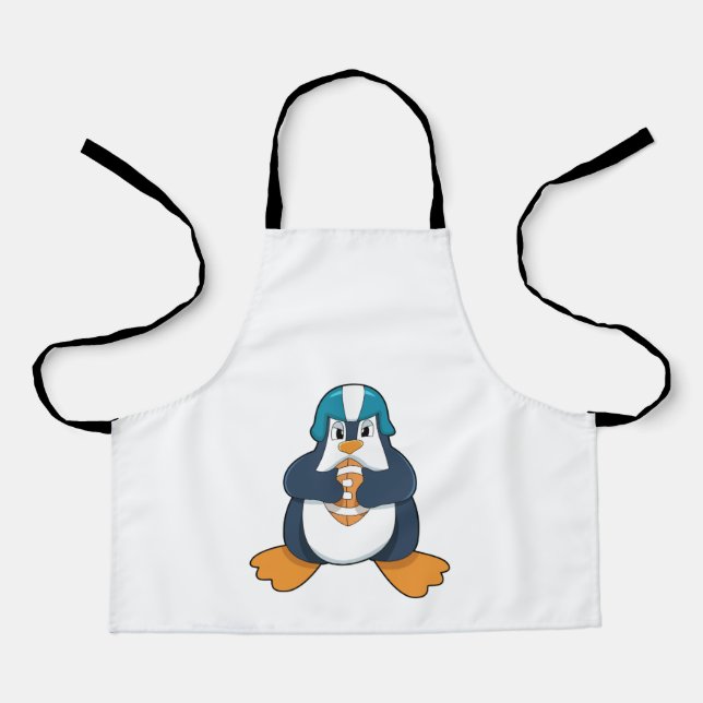 Penguin at Football Sports Schürze (Vorderseite)