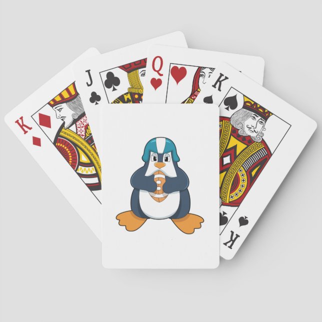 Penguin at Football Sports Spielkarten (Rückseite)