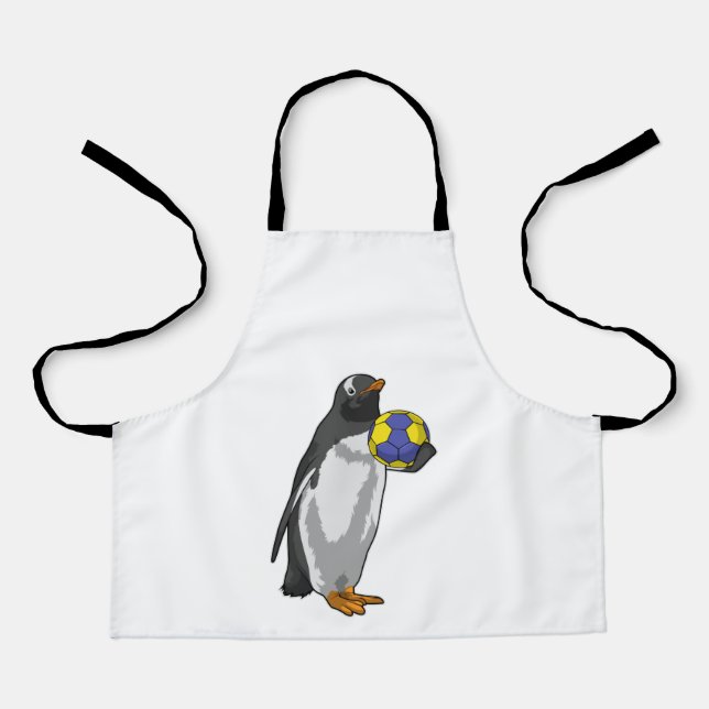 Penguin at Handball Sports Schürze (Vorderseite)