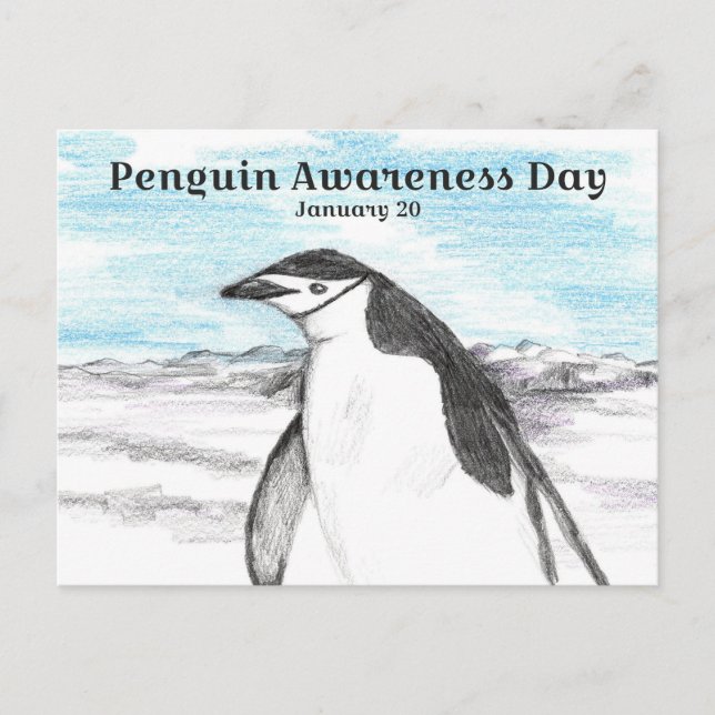 Penguin Awareness Day January 20 Winter Postkarte (Vorderseite)