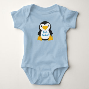 Penguin Baby Dusche Blue Baby Strampler