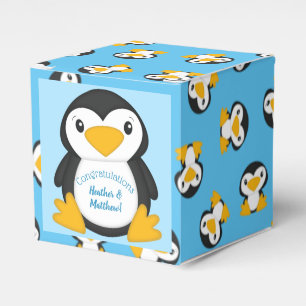 Penguin Baby Dusche Blue Geschenkschachtel