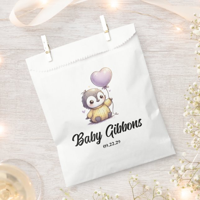 Penguin Baby Dusche Napkins Geschenktütchen (Ausgeschnitten)