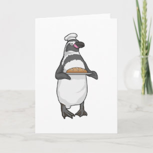 Penguin Baker Brot Karte