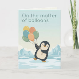 Penguin Balloon Birthday | Dry Humour Birthday Karte