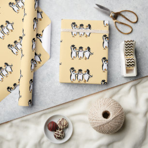 Penguin Best Friends Abschluss Geschenkpapier