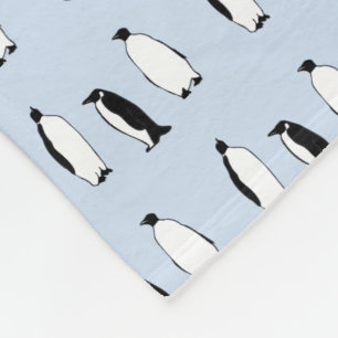 Penguin Bird Blue Arctic Animal Polar Winter Fleecedecke
