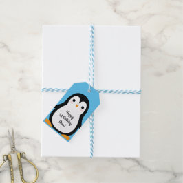 Penguin Birthday Party Geschenkanhänger