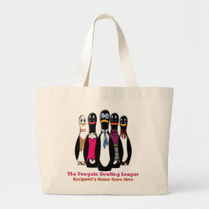 Penguin Bowling League Personalisiert Jumbo Stoffbeutel