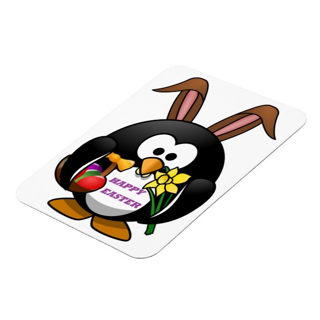 PENGUIN BUNNY "HAPPY EASTER" MAGNET (Linke Seite)