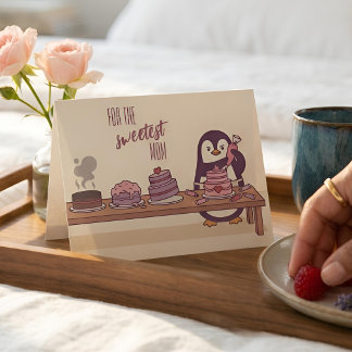 Penguin Cake Decorator | Sweetest Mom Feiertagskarte