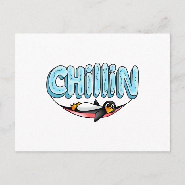PENGUIN CHILLIN POSTKARTE (Vorderseite)