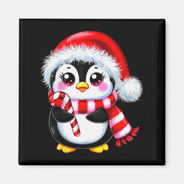 Penguin Christmas Lover Uni-adult Black Small Mode Magnet (Vorne)