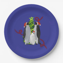 Penguin Christmas Pappteller