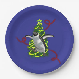 Penguin Christmas Pappteller