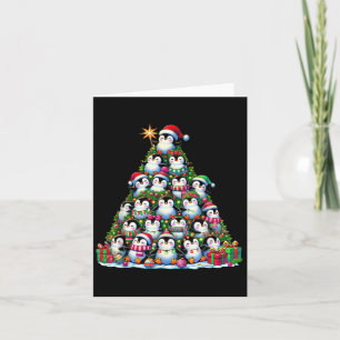 Penguin Christmas Tree Funny Pinguin Xmas Karte