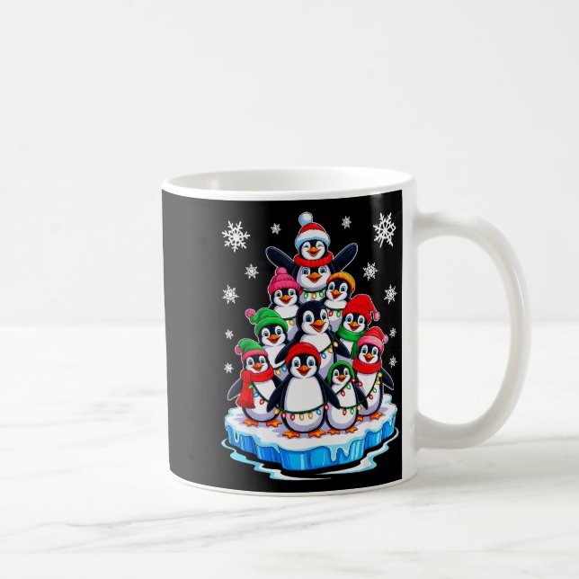 Penguin Christmas Tree Penguin Lover Xmas For Men  Kaffeetasse (Rechts)