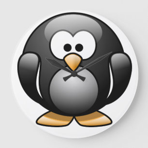 Penguin Clock Große Wanduhr