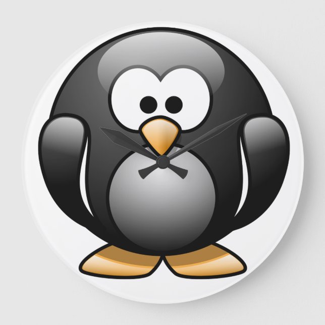 Penguin Clock Große Wanduhr (Vorderseite)