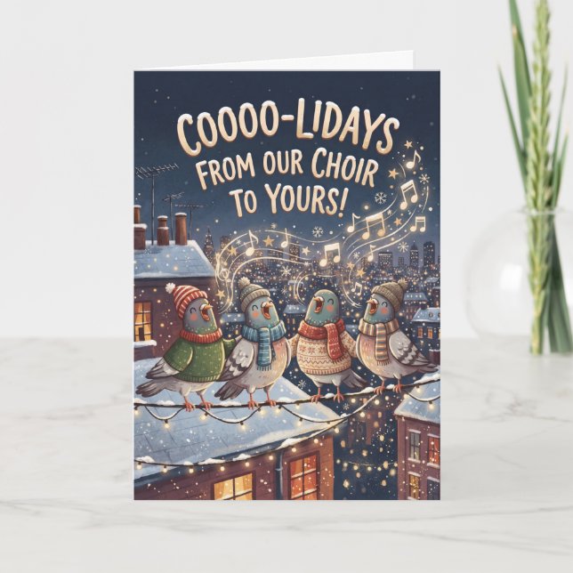 Penguin Coldays Weihnachtskarte Karte (Vorderseite)