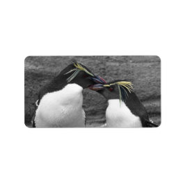 Penguin Colour Splash Adressaufkleber